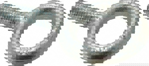 Fixed Lifting Eye Bolt: Without Shoulder, 1,200 lb Capacity, 3/8-16 Thread, Grade 1030 Steel